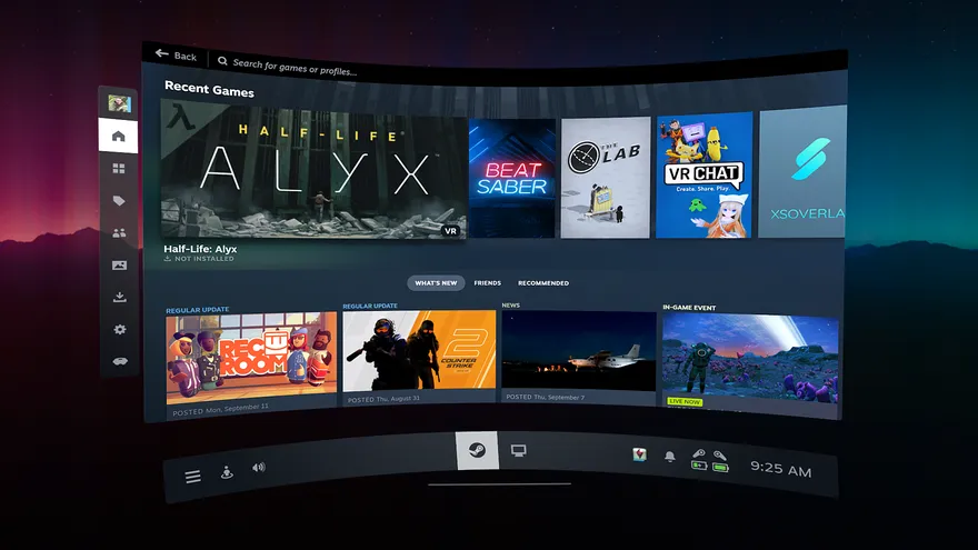 ในแอป Steam จะมีเกม VR วางขายด้วย